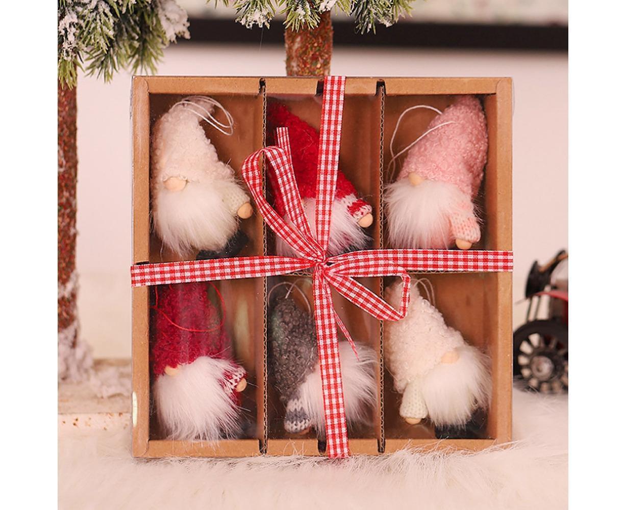 1 Set Christmas Decorations Doll Shopping Mall Window Decoration Gift Box Decor-A โ image 6