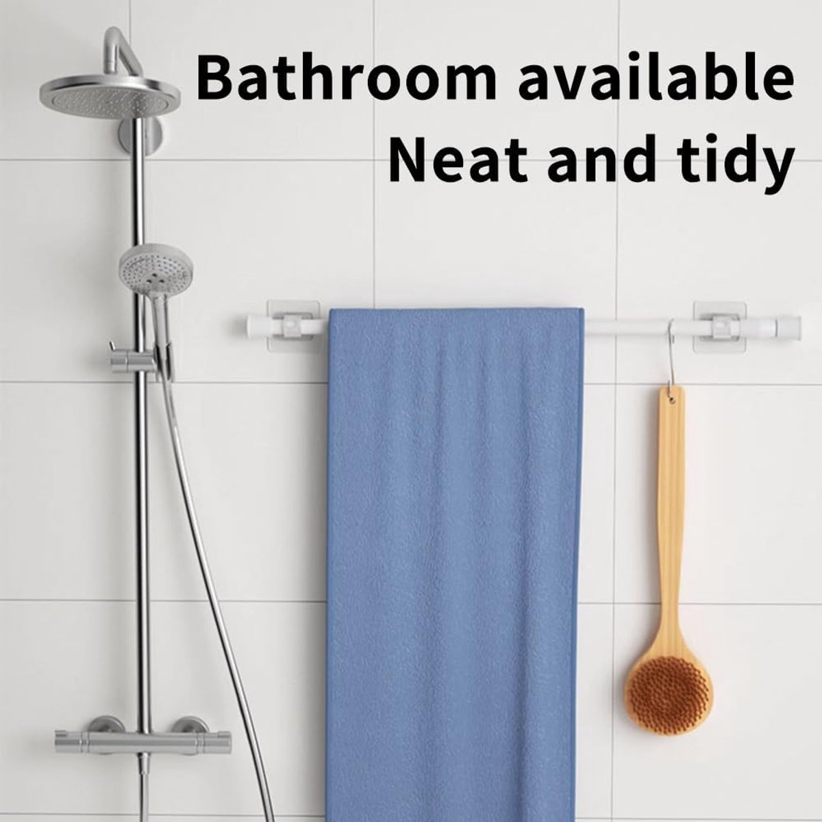 6 pieces - Curtain rod hook - 6*6 cm - drill-free curtain holders - self-adhesive curtain rod holders - drill-free curtain hooks - curtain accessories - for โ image 6