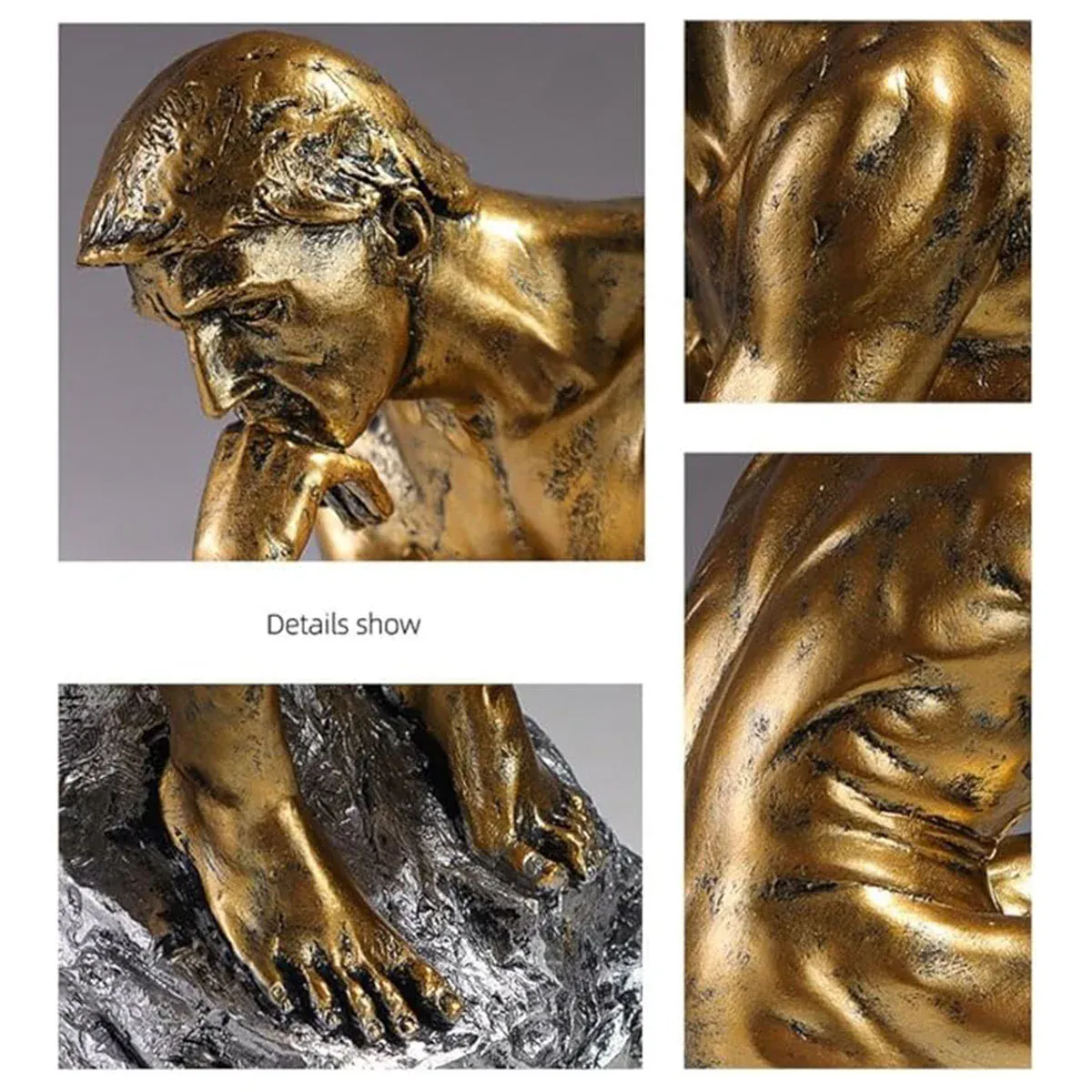 Resin Sculpture Home Decor Ornament Tabletop Figurine Modern Decorative Statue — image 4