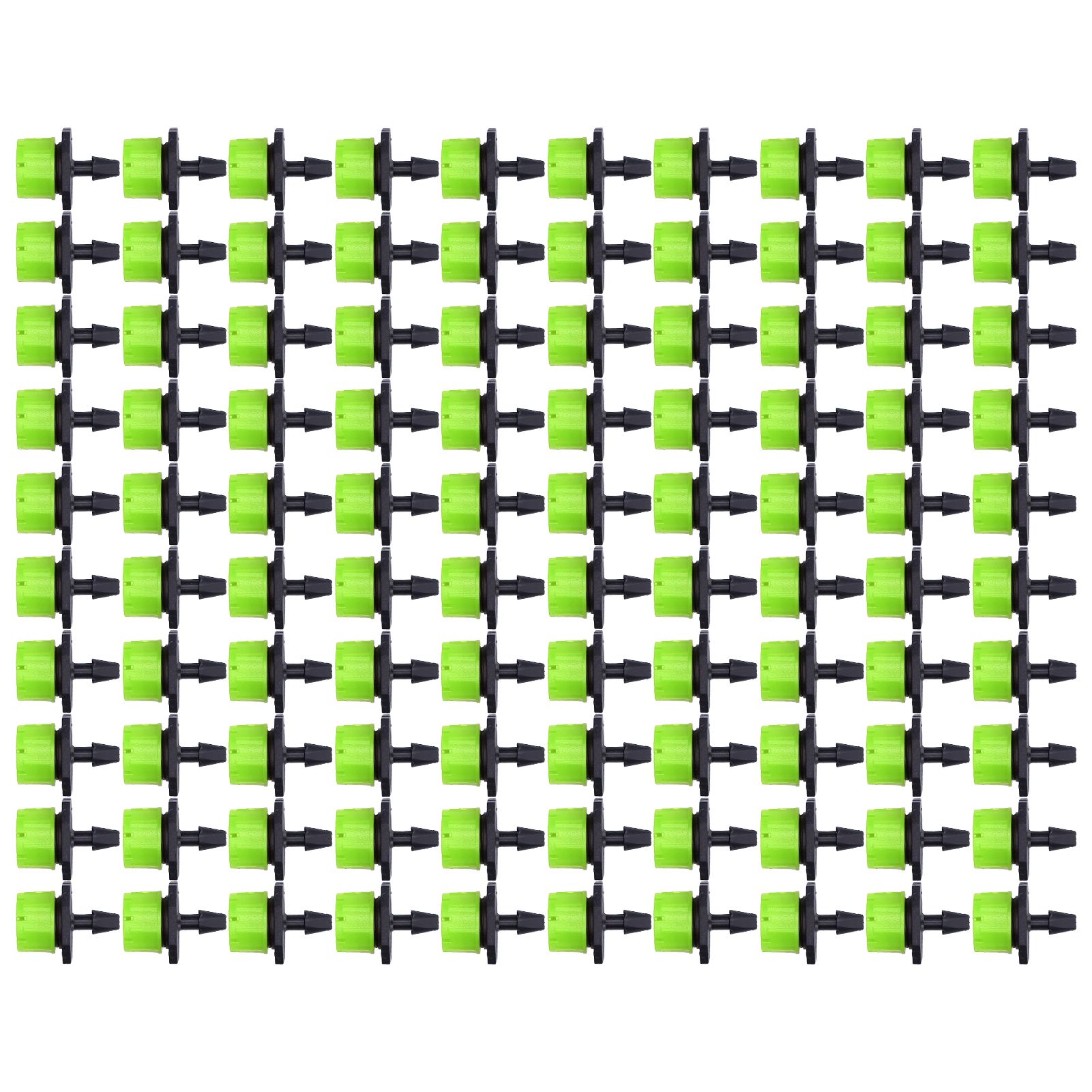 100Pcs 8 Hole Drip Irrigation Emitter Adjustable Drip Irrigation Sprinkler for Garden Greenhouse Courtyard Green — image 3
