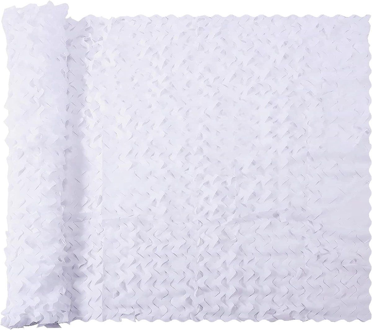 Camouflage Net Sun Shade Screen Polyester Mesh Privacy Cover For Camping RV Patio Decor White, 3 x 4 m