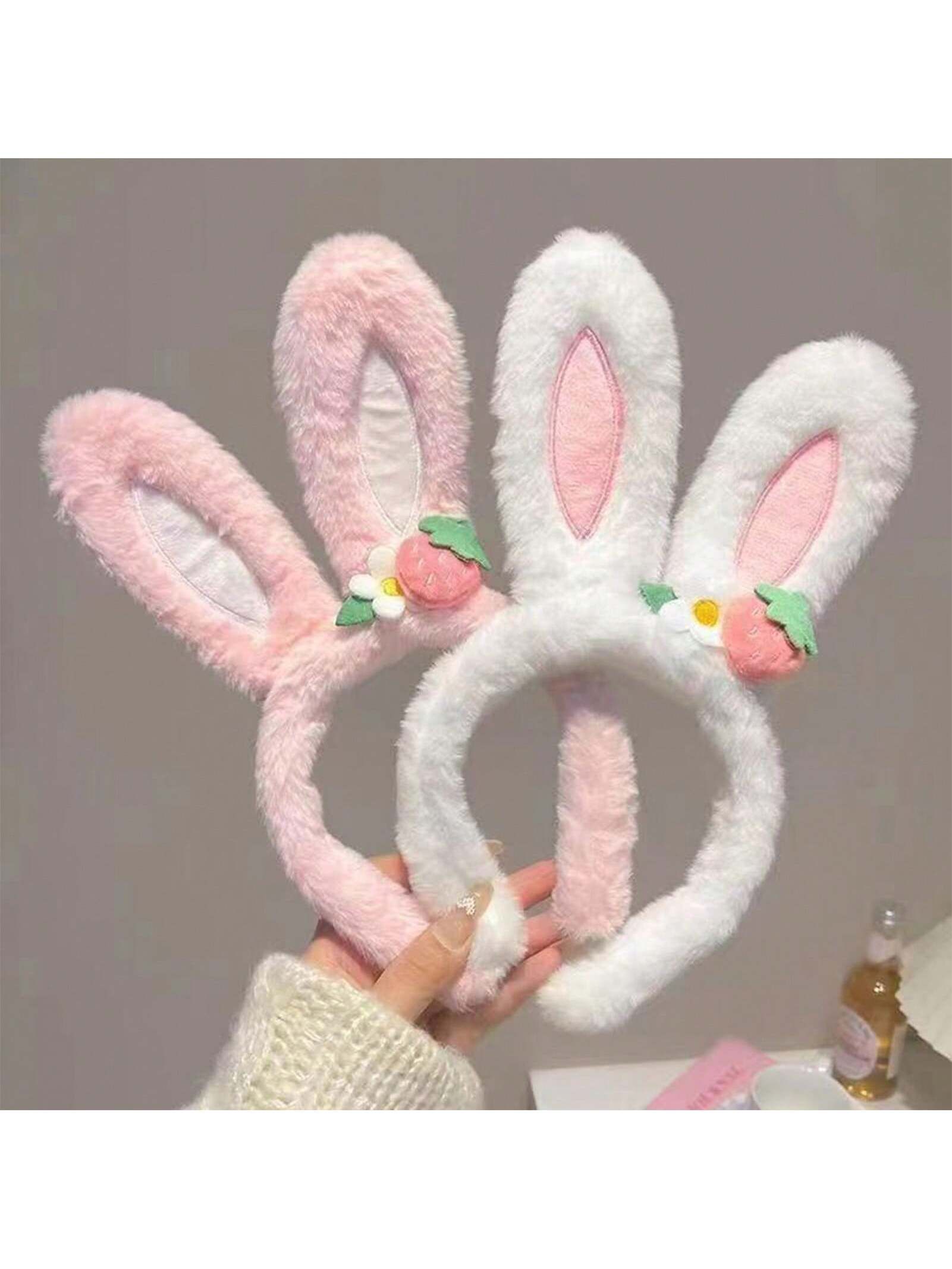 2 Pcs Cute Rabbit Ear Hair Band – Smooth Surface, Durable No Tight Headband, Soft and Comfortable — image 4