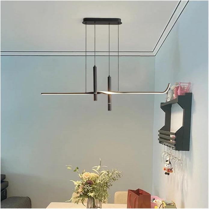 BAMDECOR A206 Modern Black Scandinavian Pendant Light Table Dining Room Living Room Pendant Lighting 1.2 Meters — image 4