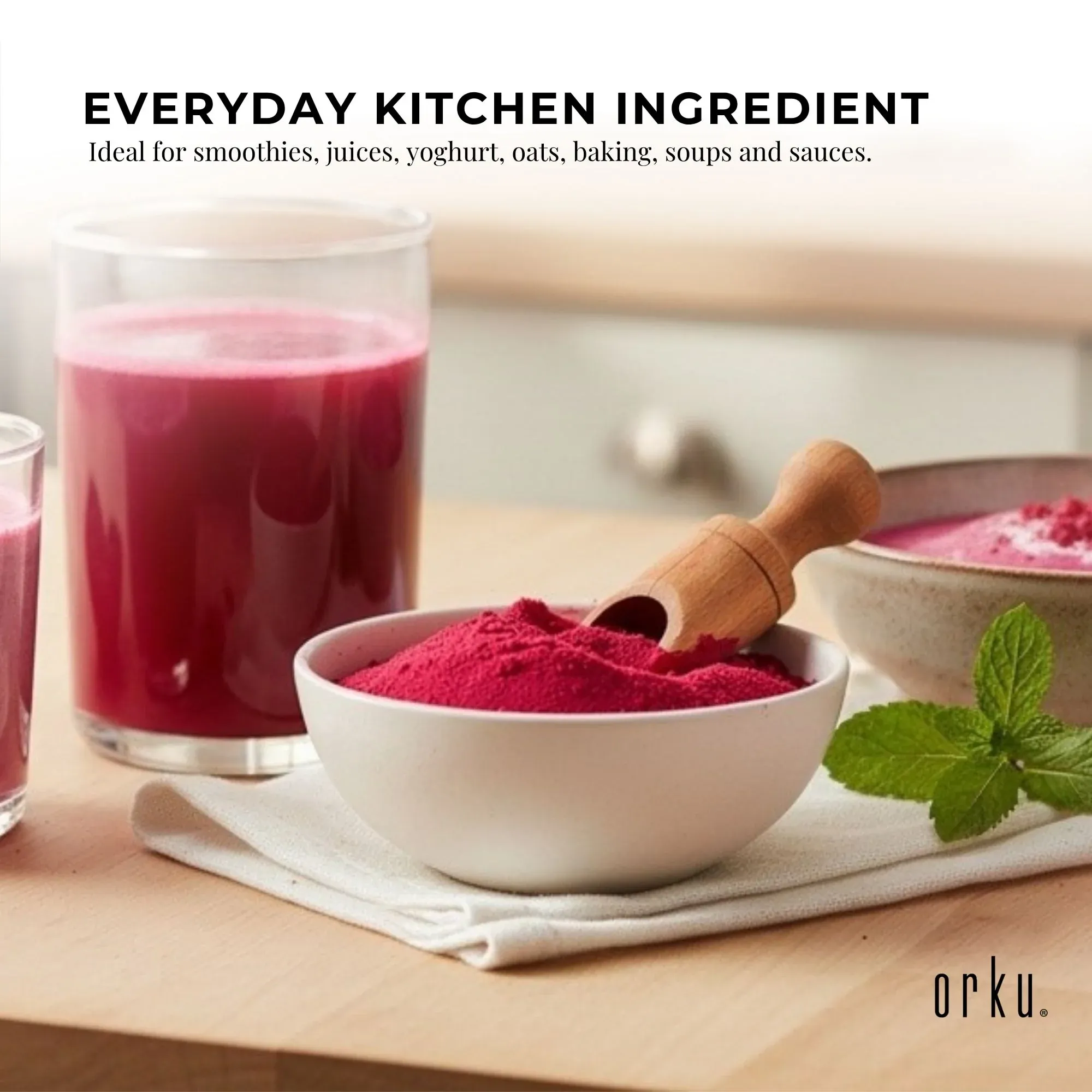 Orku 800g Organic Beetroot Powder ACO Certified 100% Pure Beet Root Tub — image 4