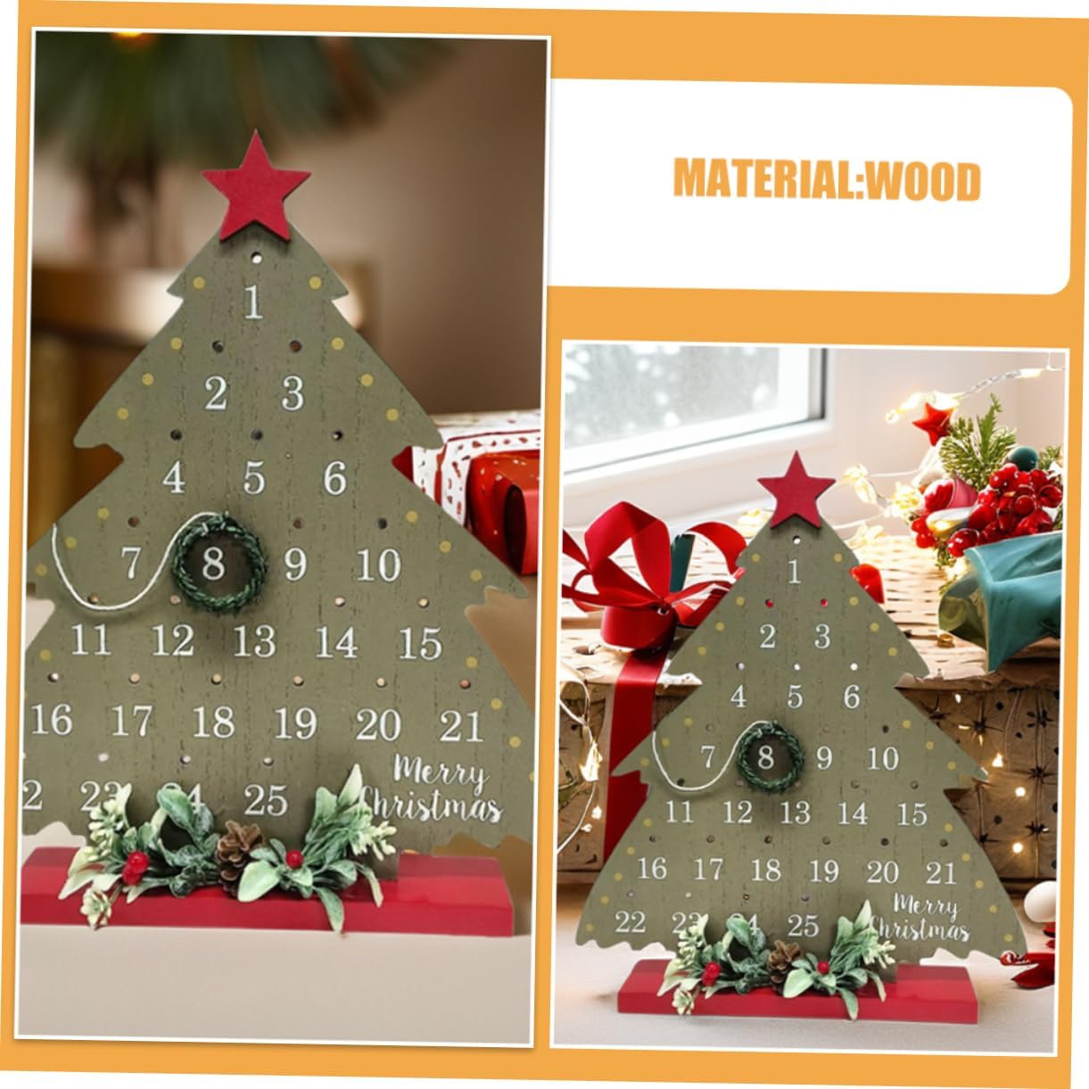 2026 Christmas Tree Advent Calendar - 1 Piece - Office Decoration - Holiday Countdown Function - Festive Charm — image 6