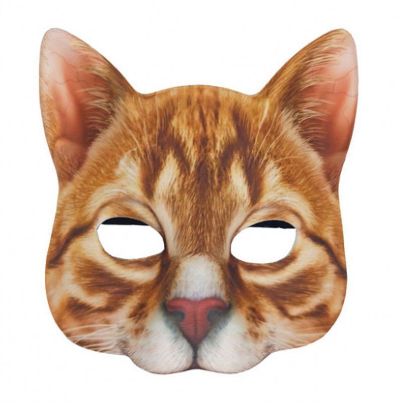 2Pcs Halloween Realistic Cat Masks Animal Cat Mask for Halloween Christmas Easter Novelty Costume Party Accessory — image 4