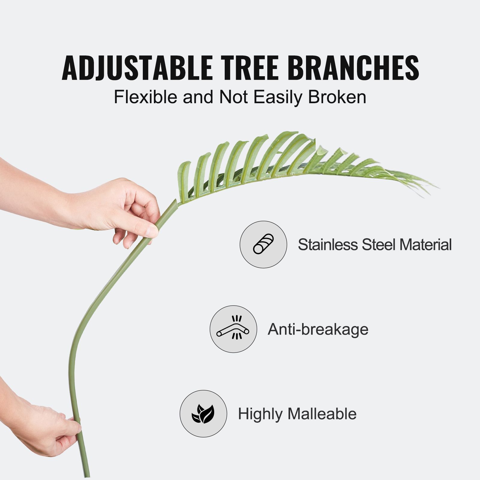 Artificial Palm Tree, 1.5m Tall Faux Plant, Secure PE Material & Anti-Tip Tilt Protection Low-Maintenance Plant, Lifelike Green Fake Tree for Home Office — image 5