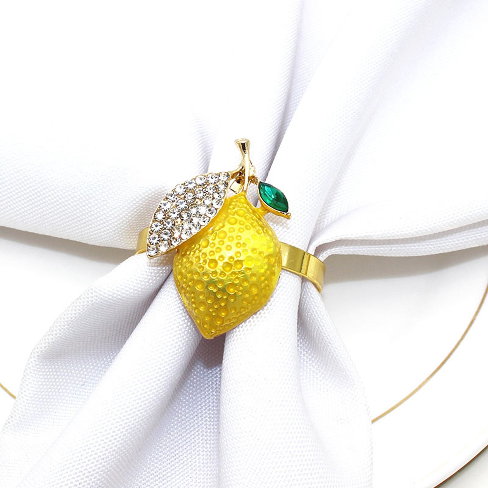 6 PCS Strawberry and Lemon Napkin Rings Alloy Napkin Rings Napkins Rings โ image 5