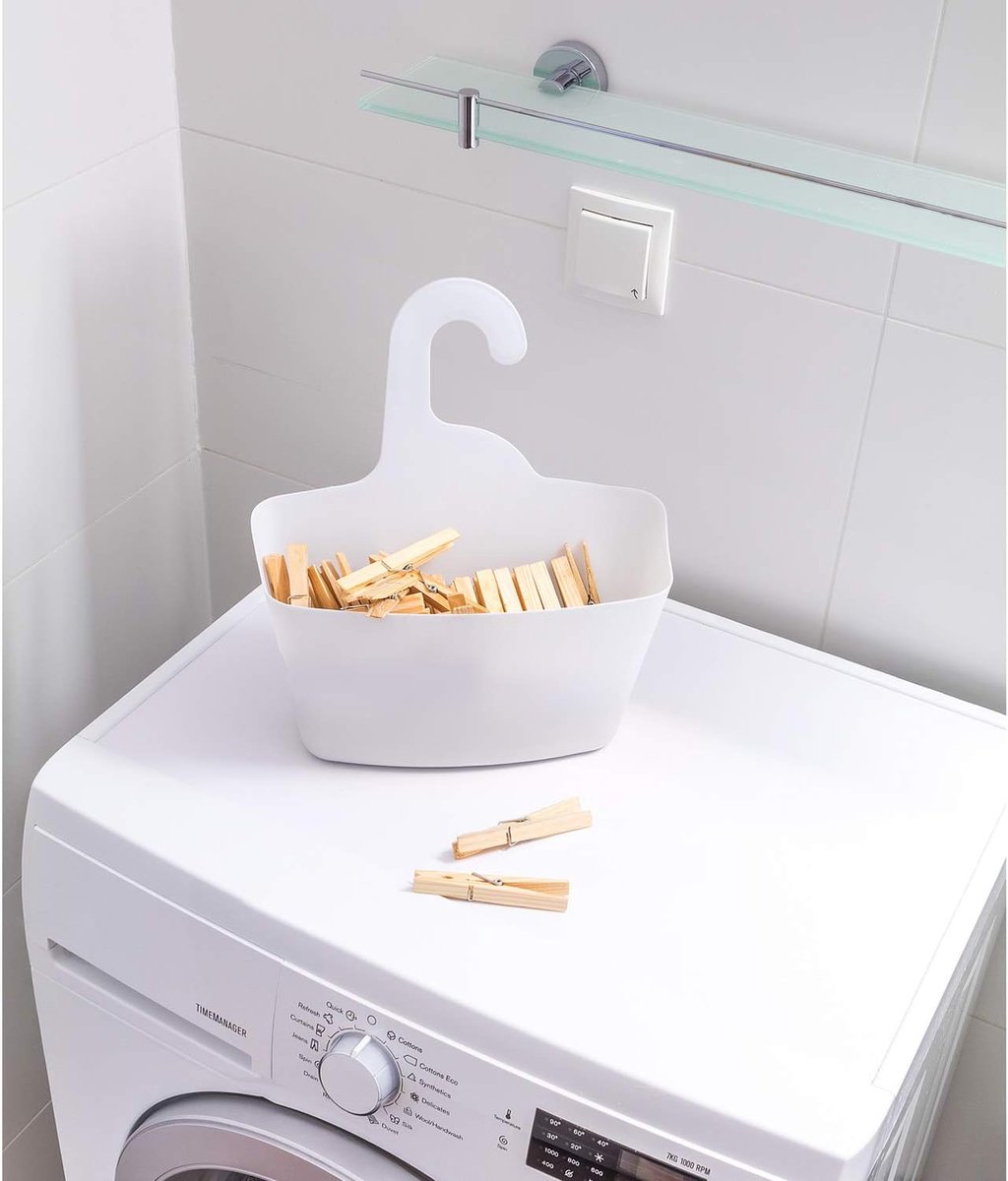 Hanging Shower Baskets Set of 2 - Hangable Shower Rod Basket Rack with Hook - Hanging Bathroom / Shower Basket Bathroom Basket Shampoo Holder with Hanging Hook — image 4