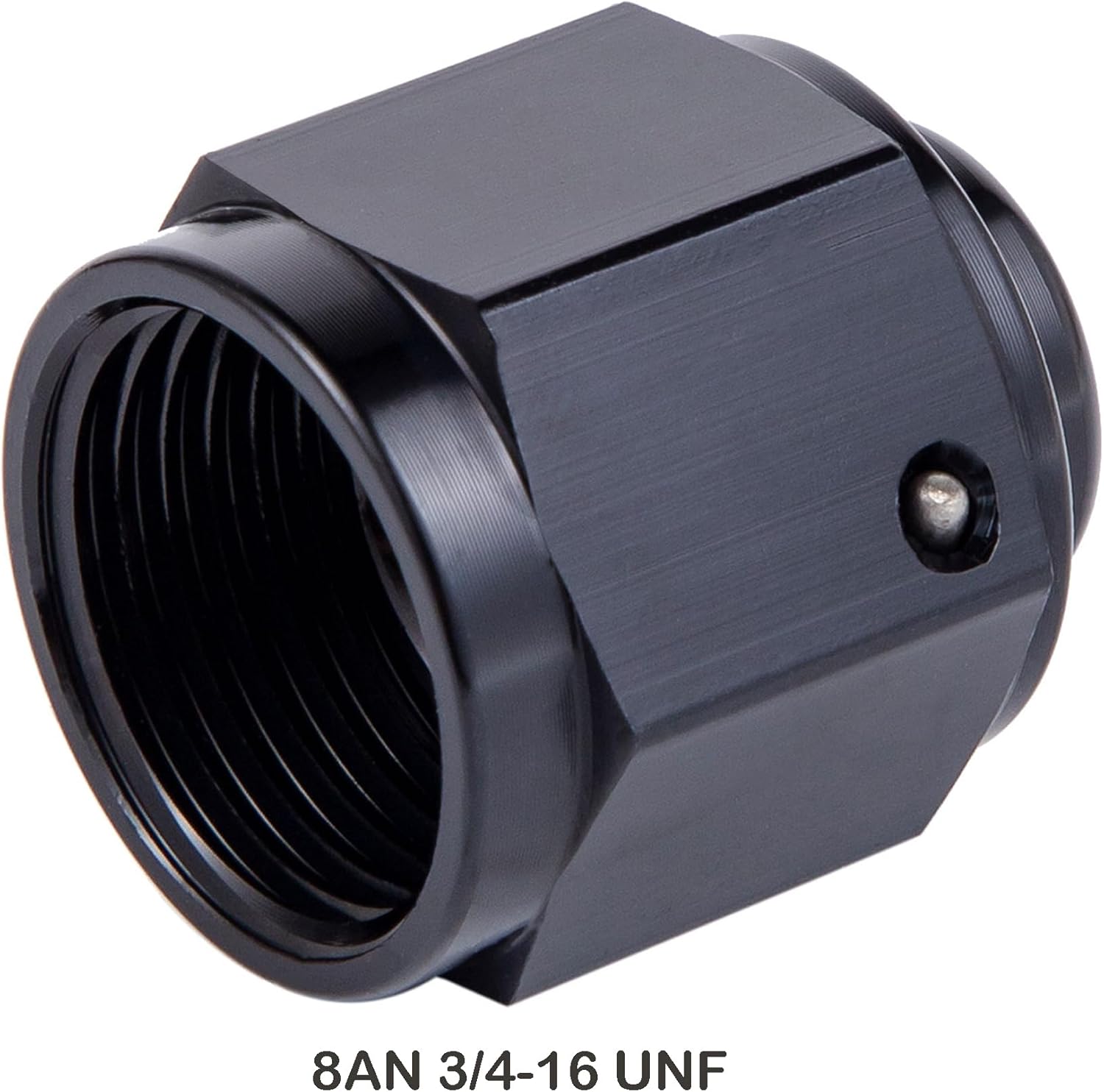 8AN Female Flare Cap Block off Fitting Plug Nut Adapter Aluminum Black 2PCS (8AN 2Pack) — image 2