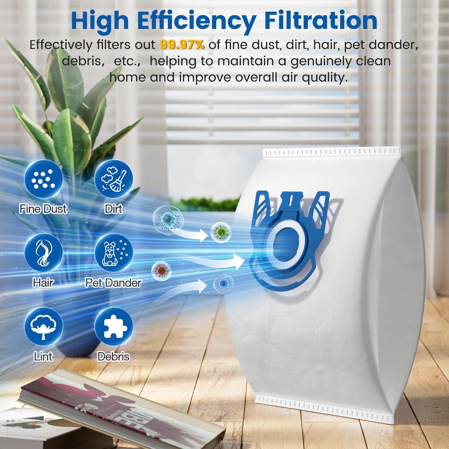 20 Pack 3D Airclean GN Vacuum Bags Compatible with Miele Classic C1, Complete C2, Complete C3, S227 S240, S270, S400, S2, S5, S8 Series Canister Vacuum Cleaner — image 5