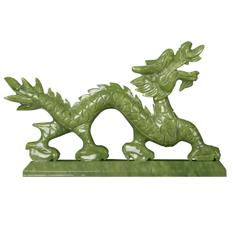 Feng Shui Elegance: Chinese Zodiac Dragon Jade Ornaments — image 3
