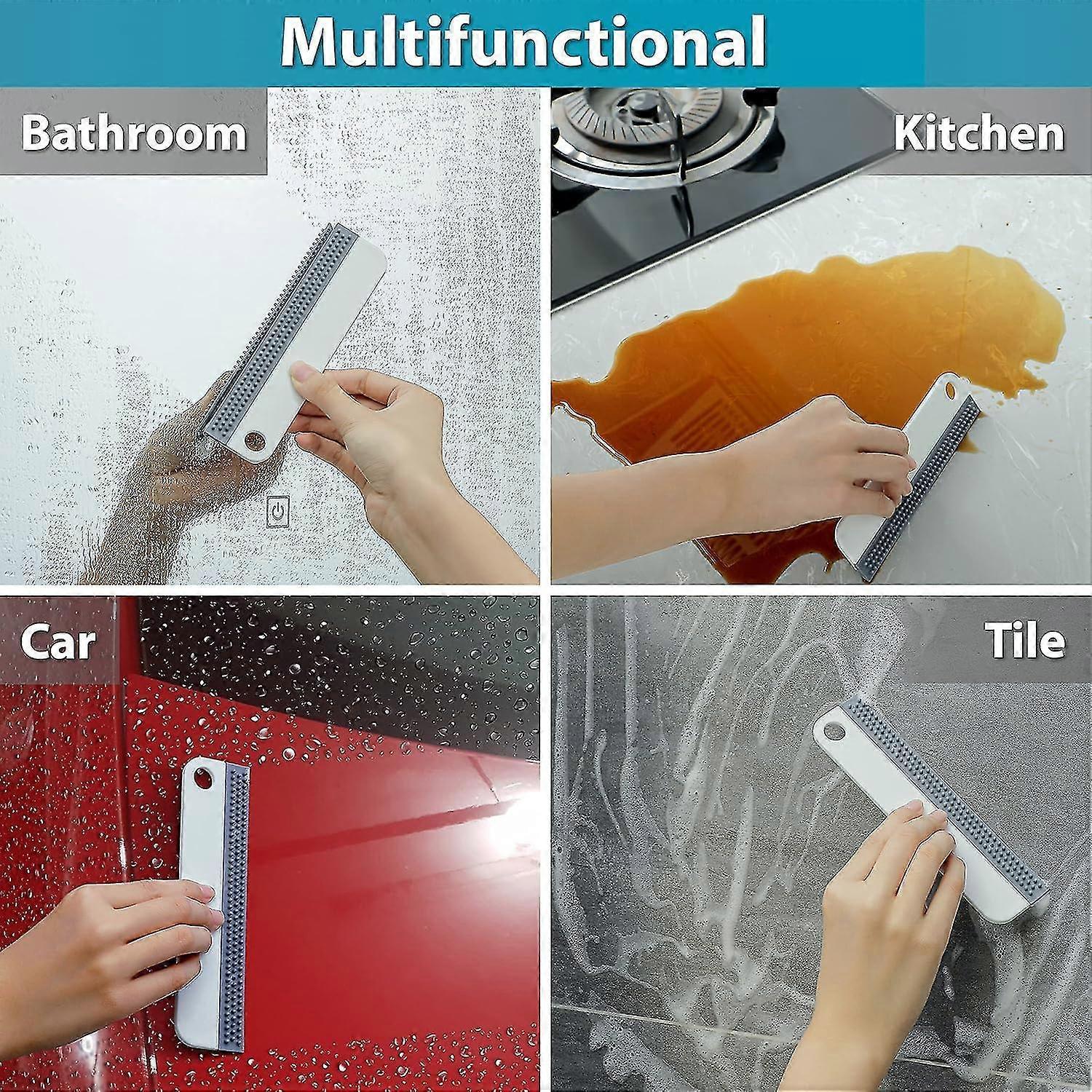 2x Window & Shower Squeegees, Silicone Glass Wiper Set for Mirrors โ image 3