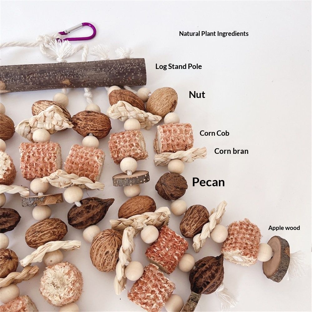 Large parrot toys, natural nuts, corn cobs, wooden African grey macaw, chew and tear toys, cockatoos, and large and medium-sized birds — image 4