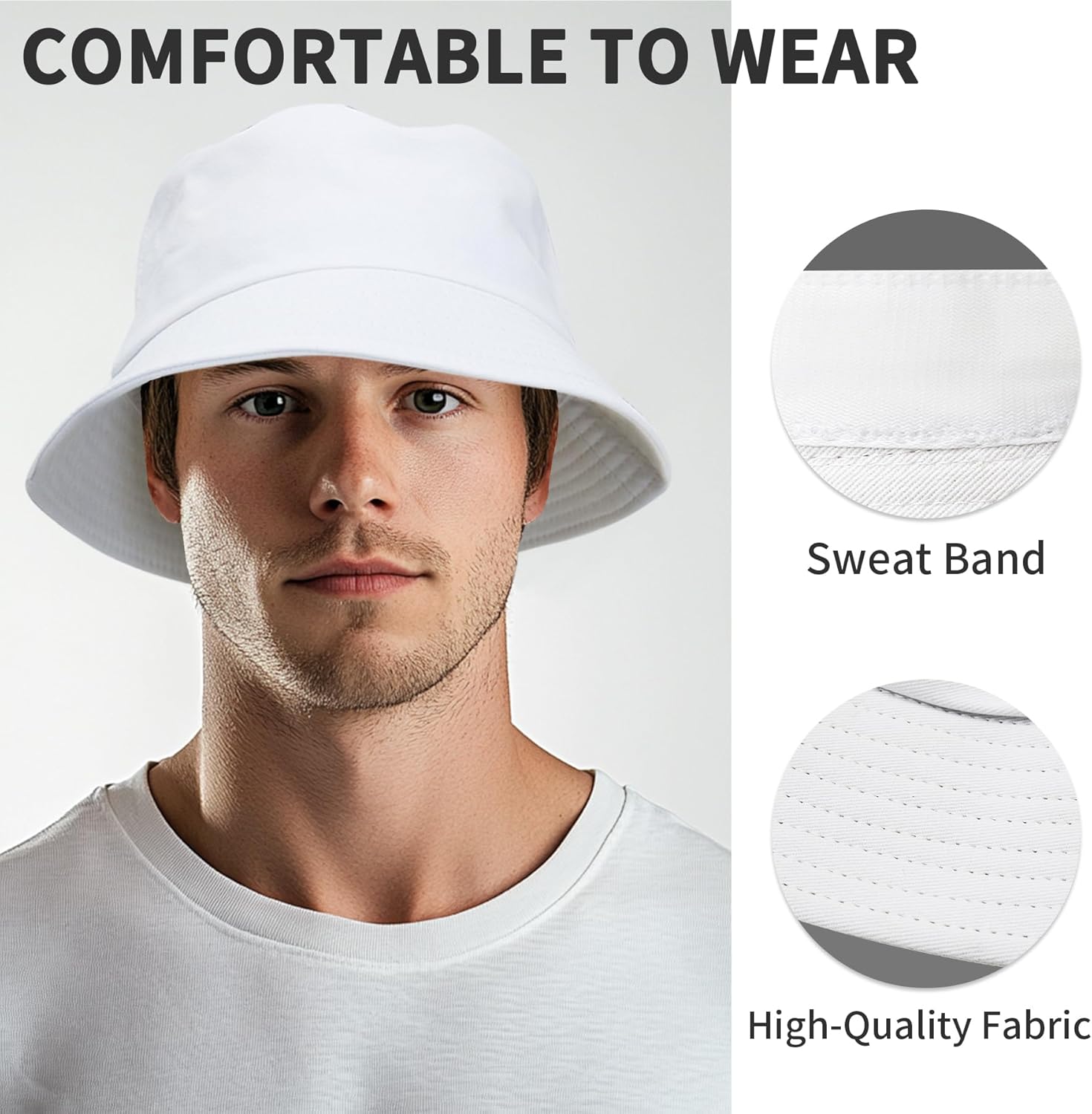 Bucket Hats fot Men Women Packable Foldable Sun Hats for Women Beach Travel Cap โ image 4