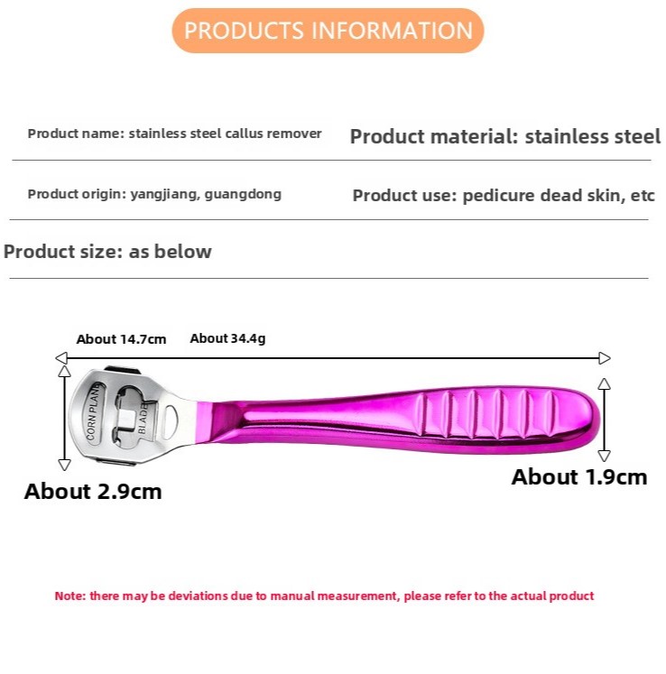 2-Pack Stainless Steel Foot Planer and Callus Remover - Professional Pedicure Tool for Dead Skin and Hard Calluses (Color Titanium) โ image 5