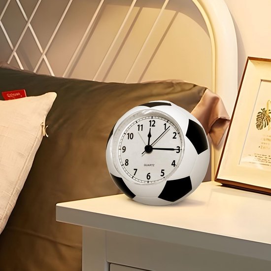 Football Alarm Clock - Silent Non-Ticking Desk Clock | Kids Bedside Clock | Cute football design, easy-to-read analog display, perfect for kids' bedrooms โ image 5