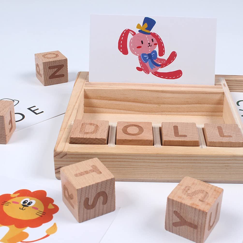 English Words Puzzle Educational Toy Kid Puzzle Toy Alphabet Jigsaw Puzzle Sorter English Cardboard Puzzle Alphabet Block — image 5