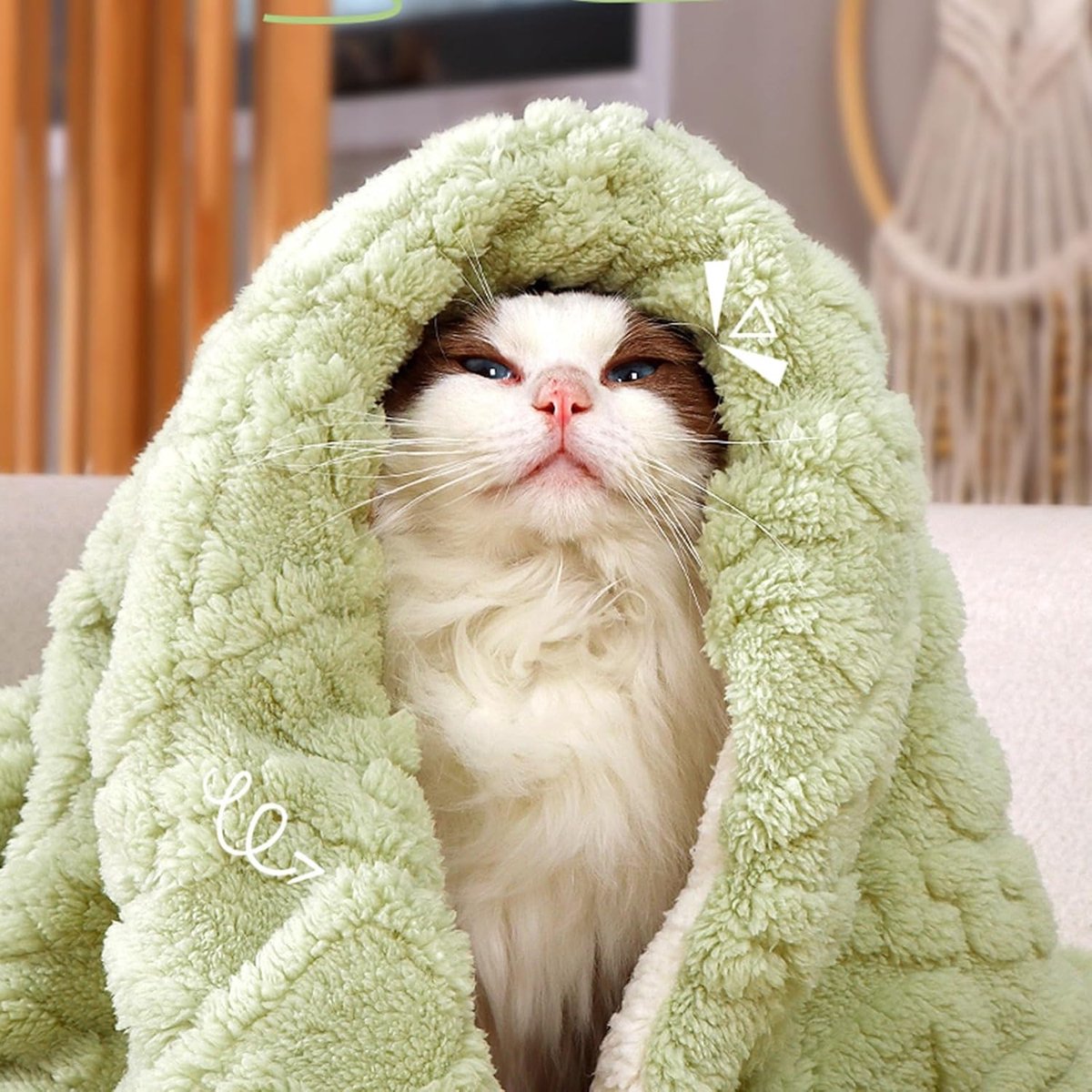 Pet Mat - Soft Pet Blanket - Warm Plush Blanket for Dogs and Cats - Comfortable & Cozy Sleep Blanket - 55 × 45cm — image 2