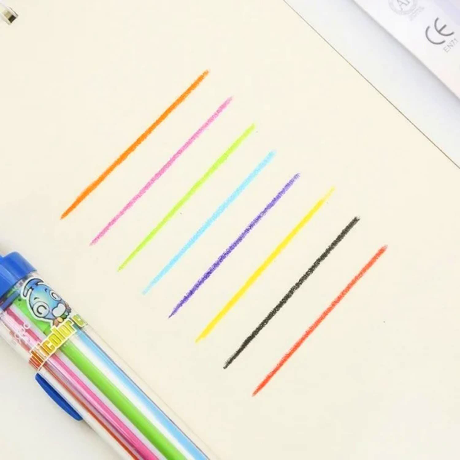 8 in 1 Press on Crayons, Transparent Barrel Oil Pastel Colored Pencil 8 Colors Art Graffiti Painting Crayons Pens (4PCS) โ image 2