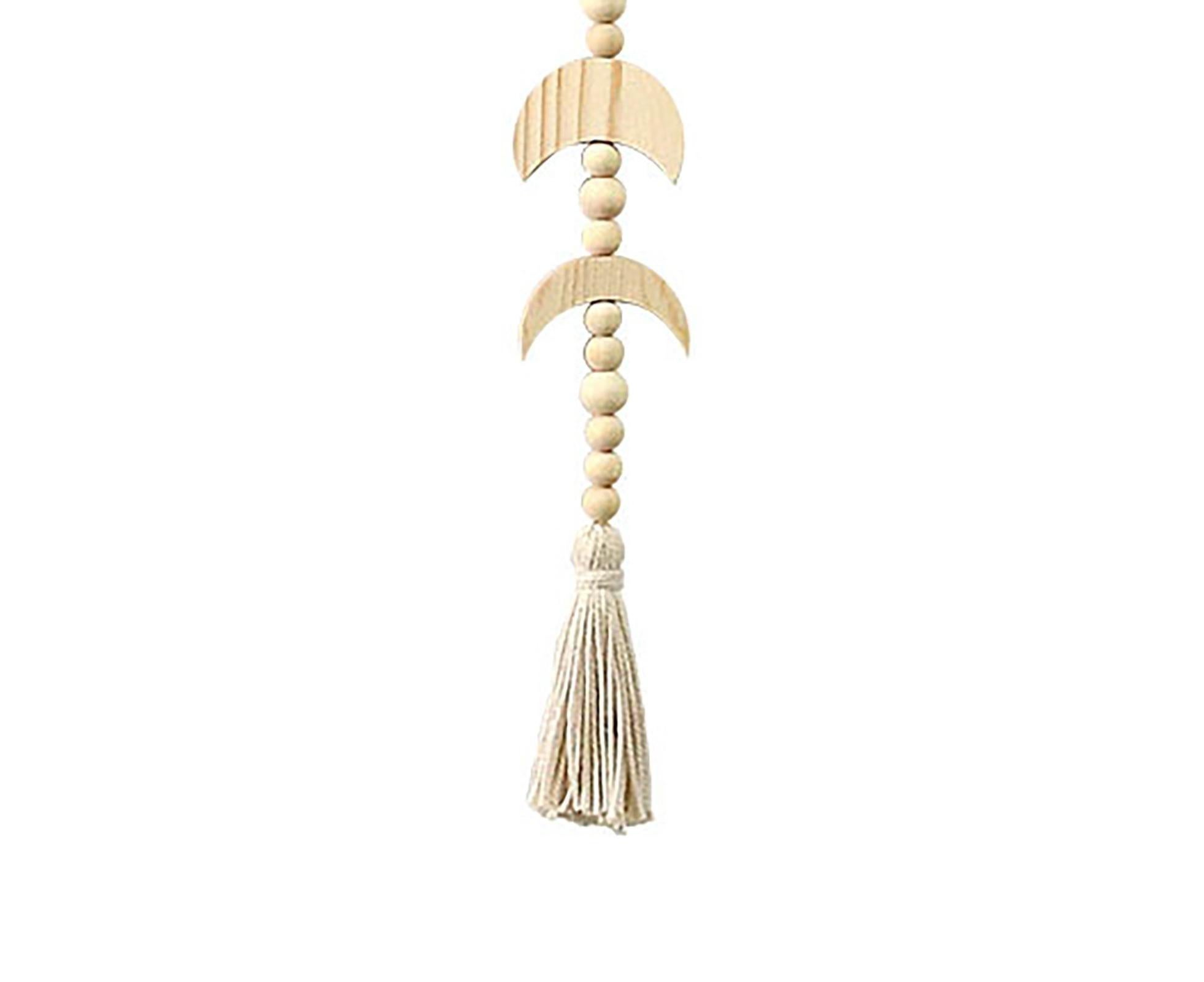 Wall Pendant Decorative Nordic Style Moon Sun Design Handmade Wall Hanging Decor for Dorm-Beige — image 4