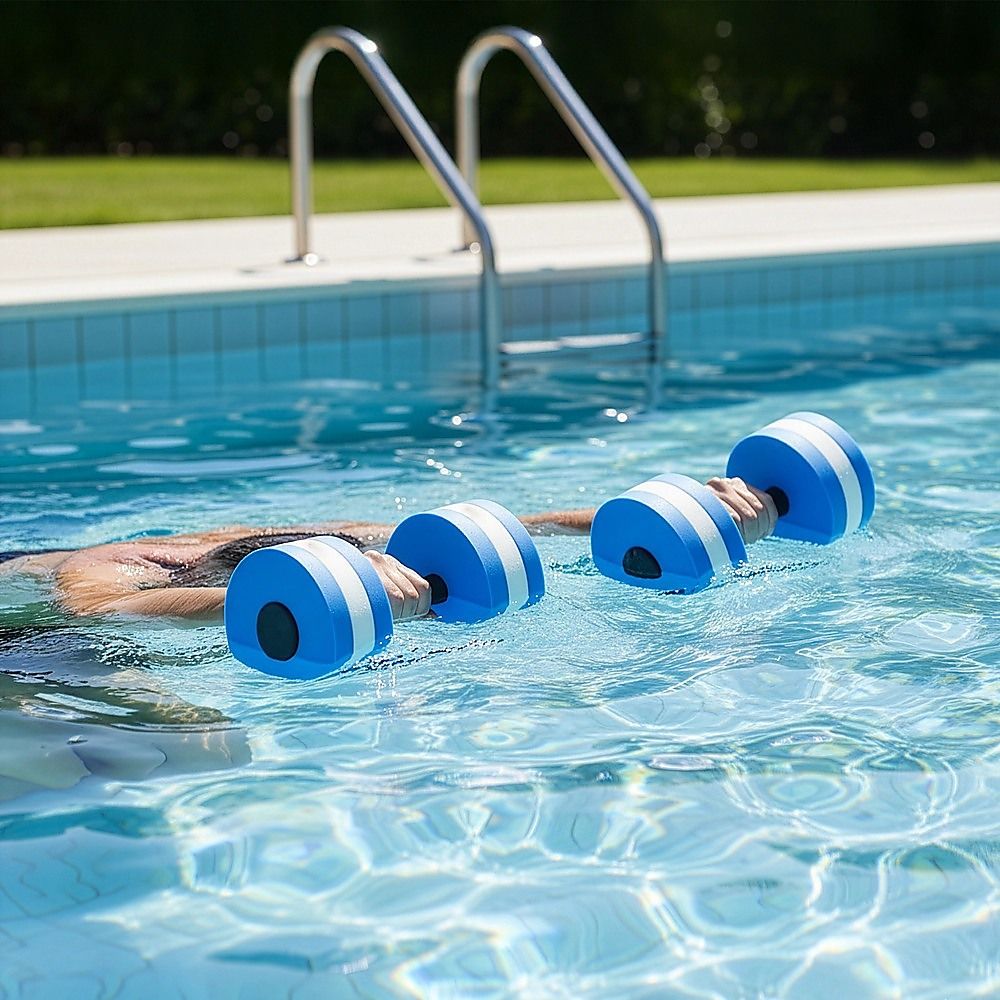 2x Water Aerobics Dumbbell EVA Aquatic Barbell Aqua Fitness โ image 2