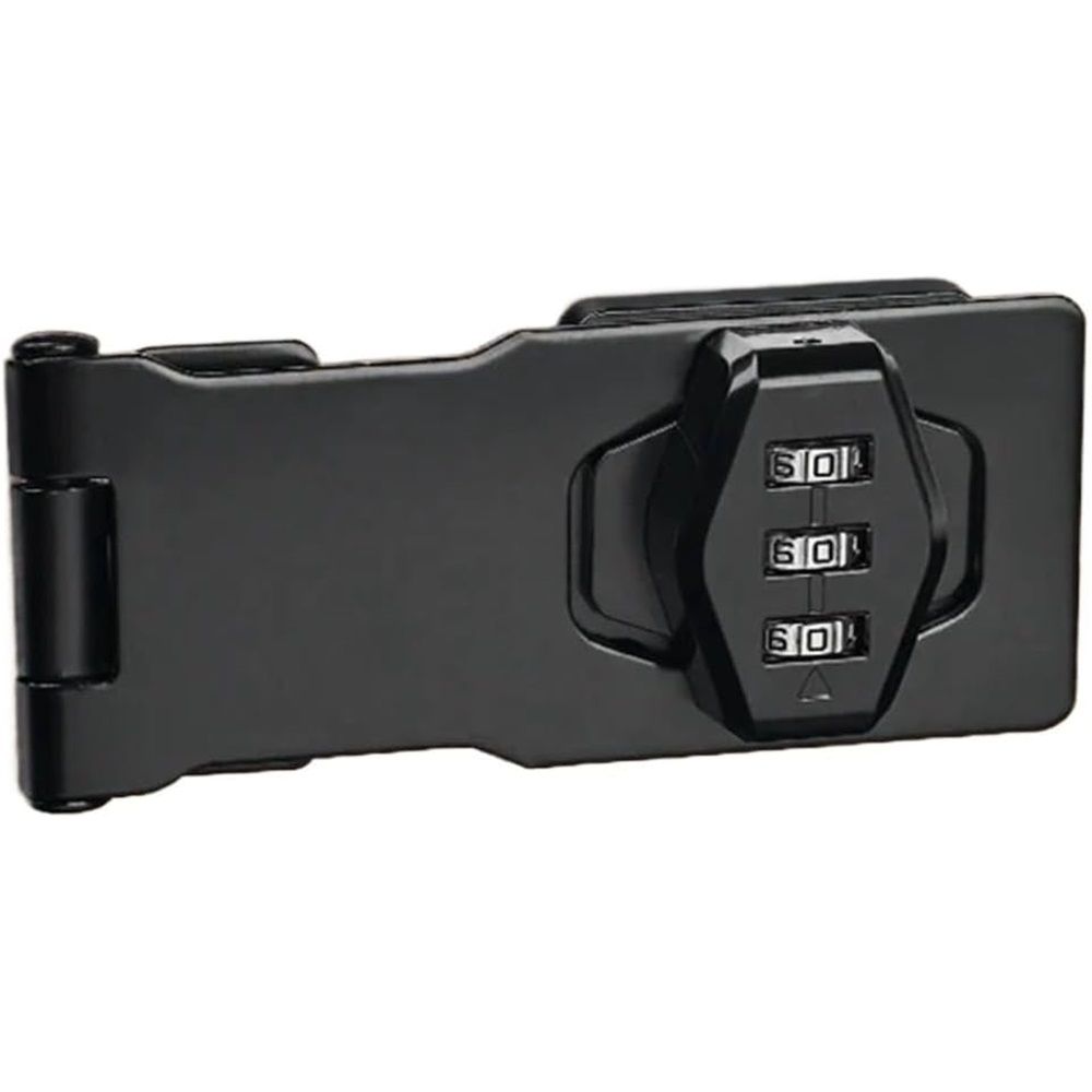 1 pcs Password Rotary Hasp Locks, Collapsible File Cabinet Lock Desk Drawer Lock, for 90 Degree and 180 Degree Drawers,Doors, Flip Barn Door, Outdoor (Black โ image 2