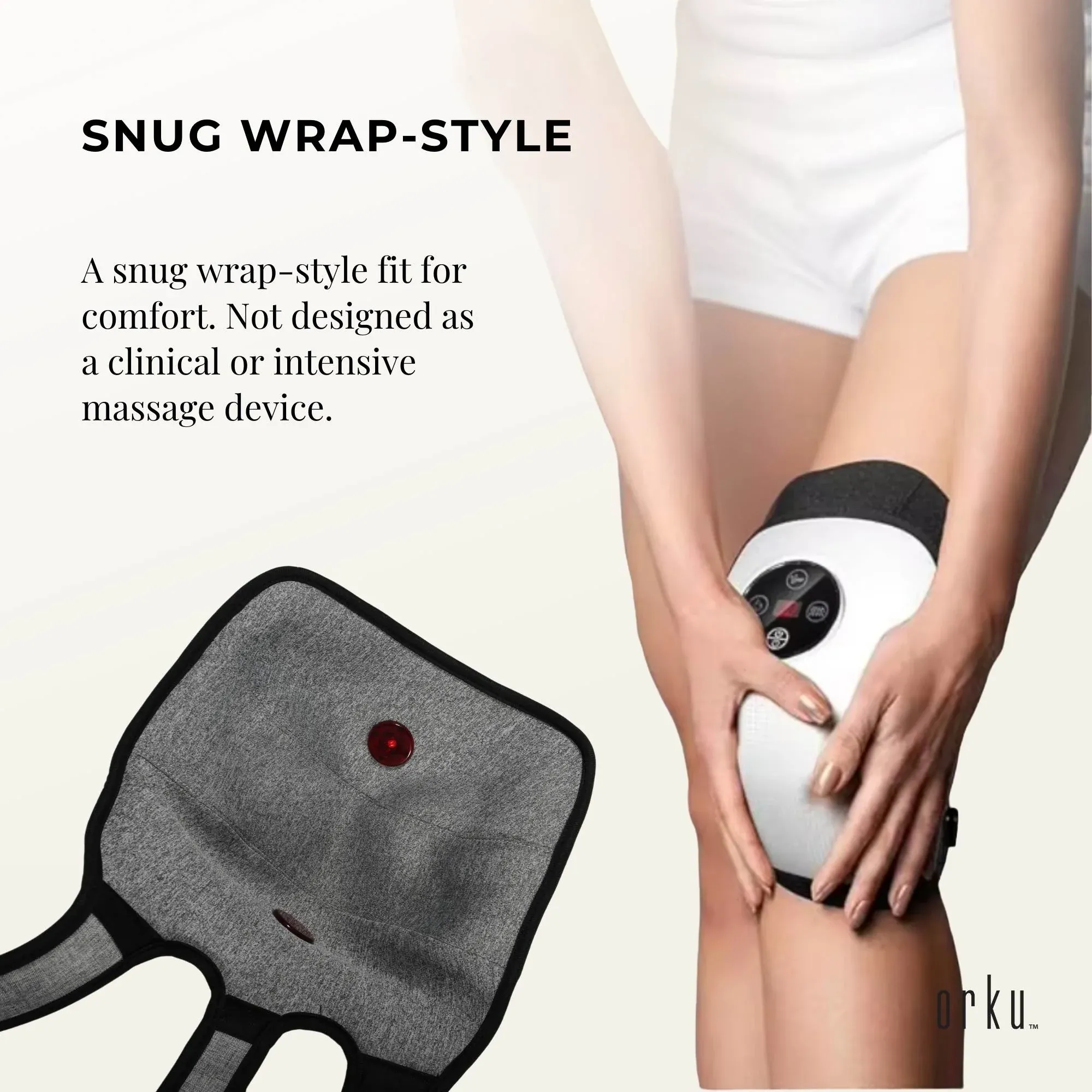 Orku Heated Knee Massager - Rechargeable Air Compression and Vibration Wrap — image 4
