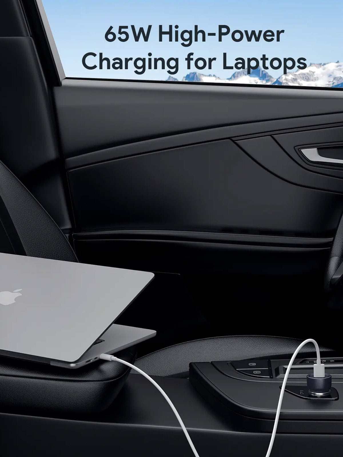 AUKEY 65W Dual-Port USB-C + USB-A Fast Car Charger – CC-Y23 — image 2