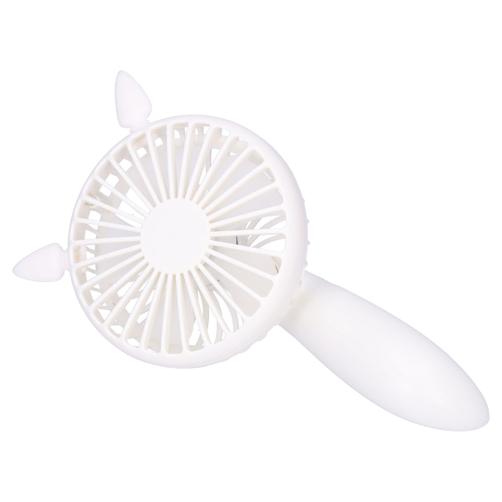 Portable Fan 180 Degrees Rotation Desktop USB Rechargeable Electric Mini Cooling FanWhite — image 4
