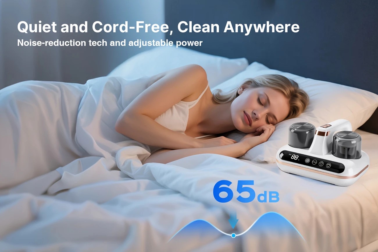 Wireless Intelligent Anti-Mite Cleaner: 10000Pa Super Suction, Dual Washable Dust Cups โ image 5