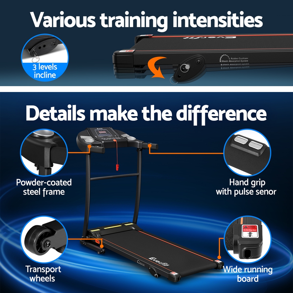 Everfit Treadmill Electric Home Gym Fitness Exercise Equipment Incline 400mm โ image 4