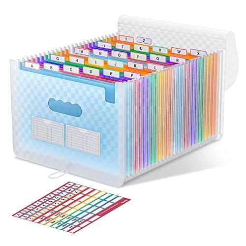 Accordion File Organizer, 26 Pockets Expanding File Folders, Monthly Bill Receipt Documents Organizer, A-Z Colorful Tabs, Letter/A4 Size for Classroom Office — image 2