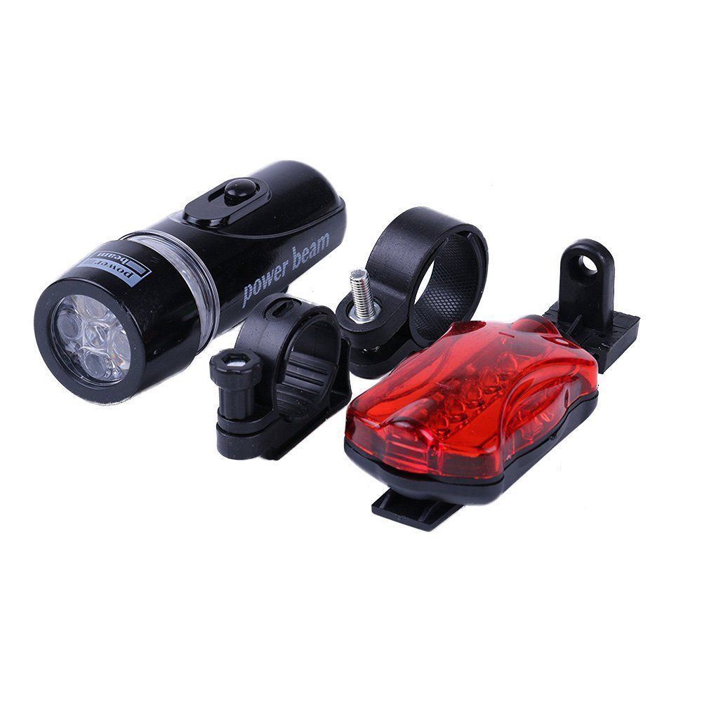 Bicycle Front Light LED Bike Light Set Butterfly Rear Light Cycling Safety - Black - Size 2PCS — image 6