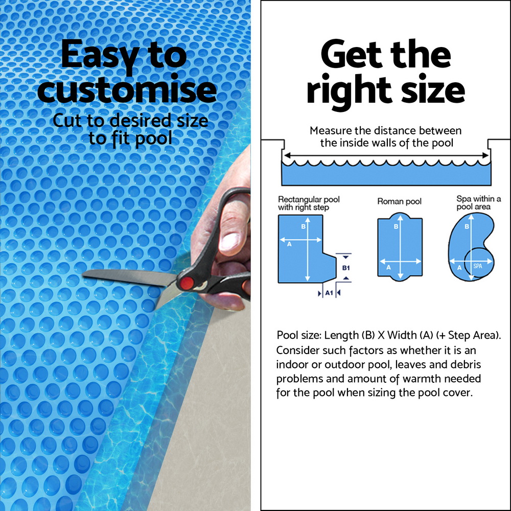 Aqua Buddy Pool Cover 600 Micron 11x6.2m Swimming Pool Solar Blanket Blue Silver โ image 6