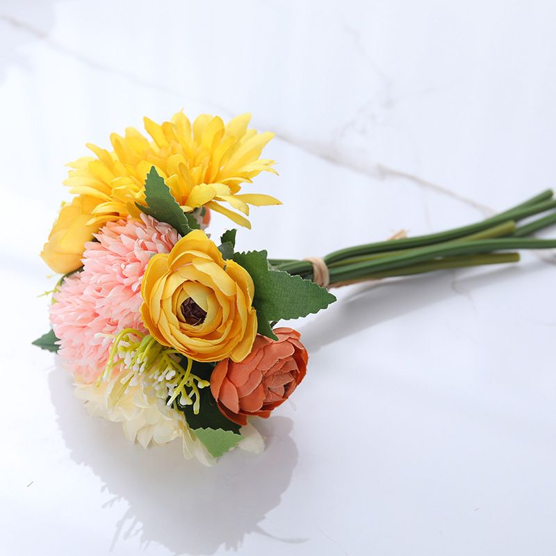 4PCS Artificial Faux Flowers in Vase for Home Decor, Fake Flowers for Home Kitchen Centerpiece Coffee Table Decorations โ image 4