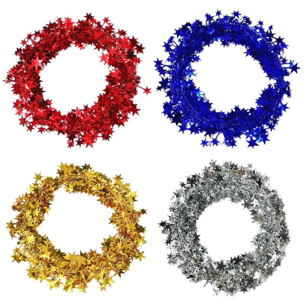 10pcs Christmas Wreath Decorations Festive Holiday Door Hanging Ornament Set - Blue — image 3