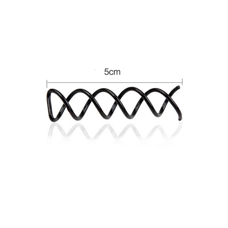 12PC Spiral Hair Pins, Twist Hair Pins Spin Pins Non-Scratch Round Clip for Women Hair Style DIY (Black) — image 3