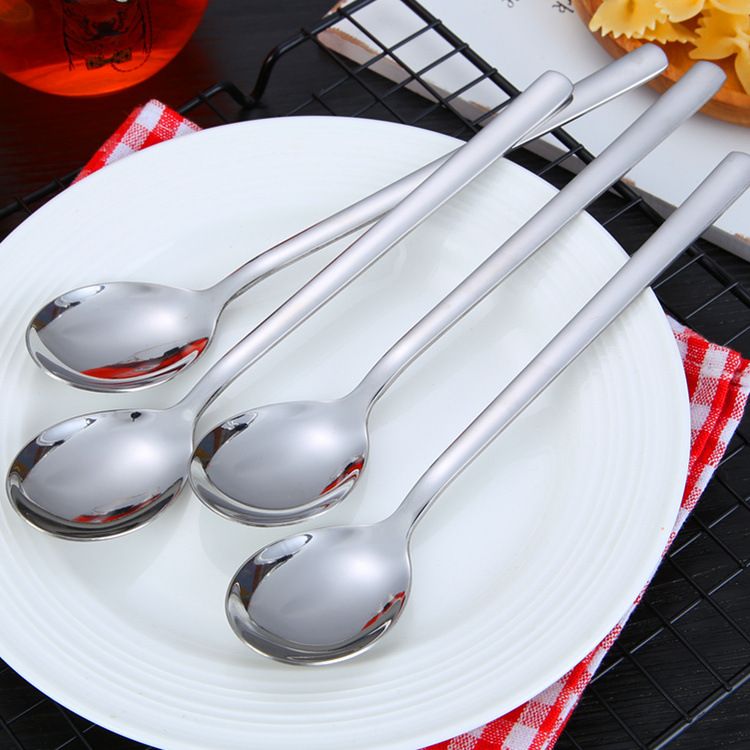 Stainless Steel Korean Rice Spoon Long Handle Korean spoon [20.5*4cm] — image 3