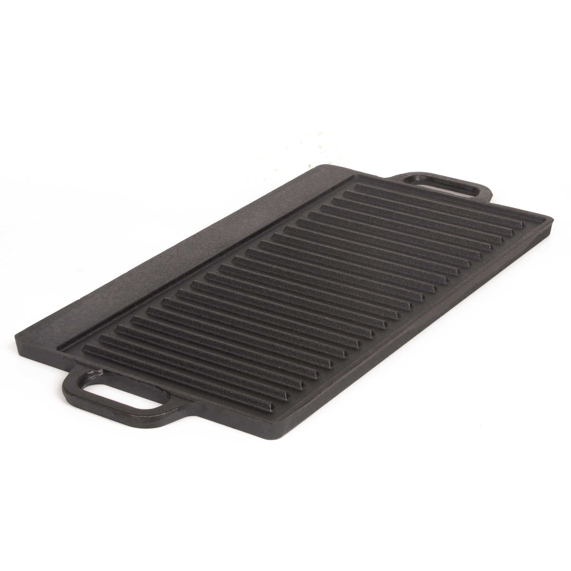 40 cm Reversible Cast Iron Grill & Griddle -Dual-Sided (Flat & Ribbed), Pre-Seasoned, Handles, for Stove-Top & Outdoor Use โ image 5