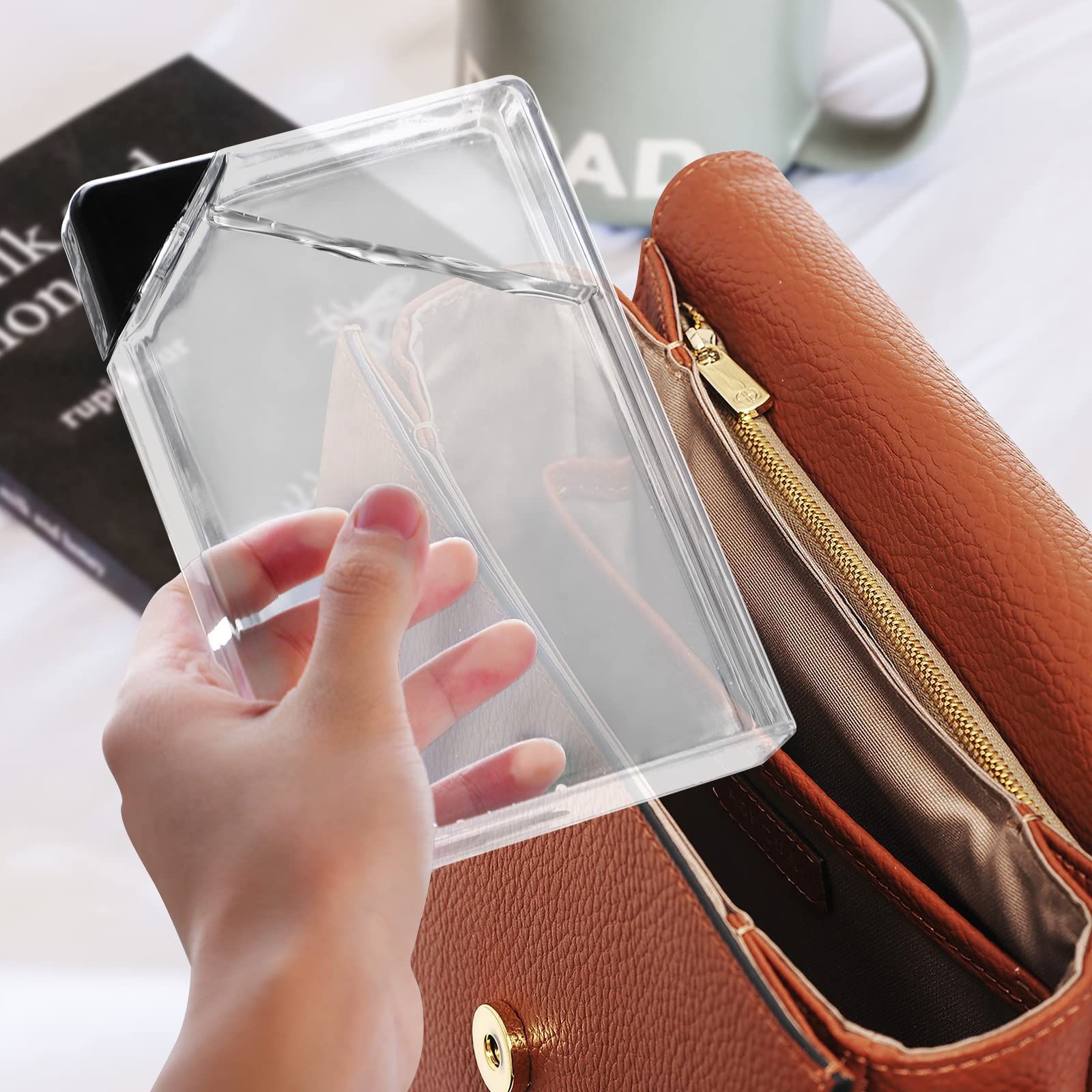 foldable stainless steel straw water bottle — image 2