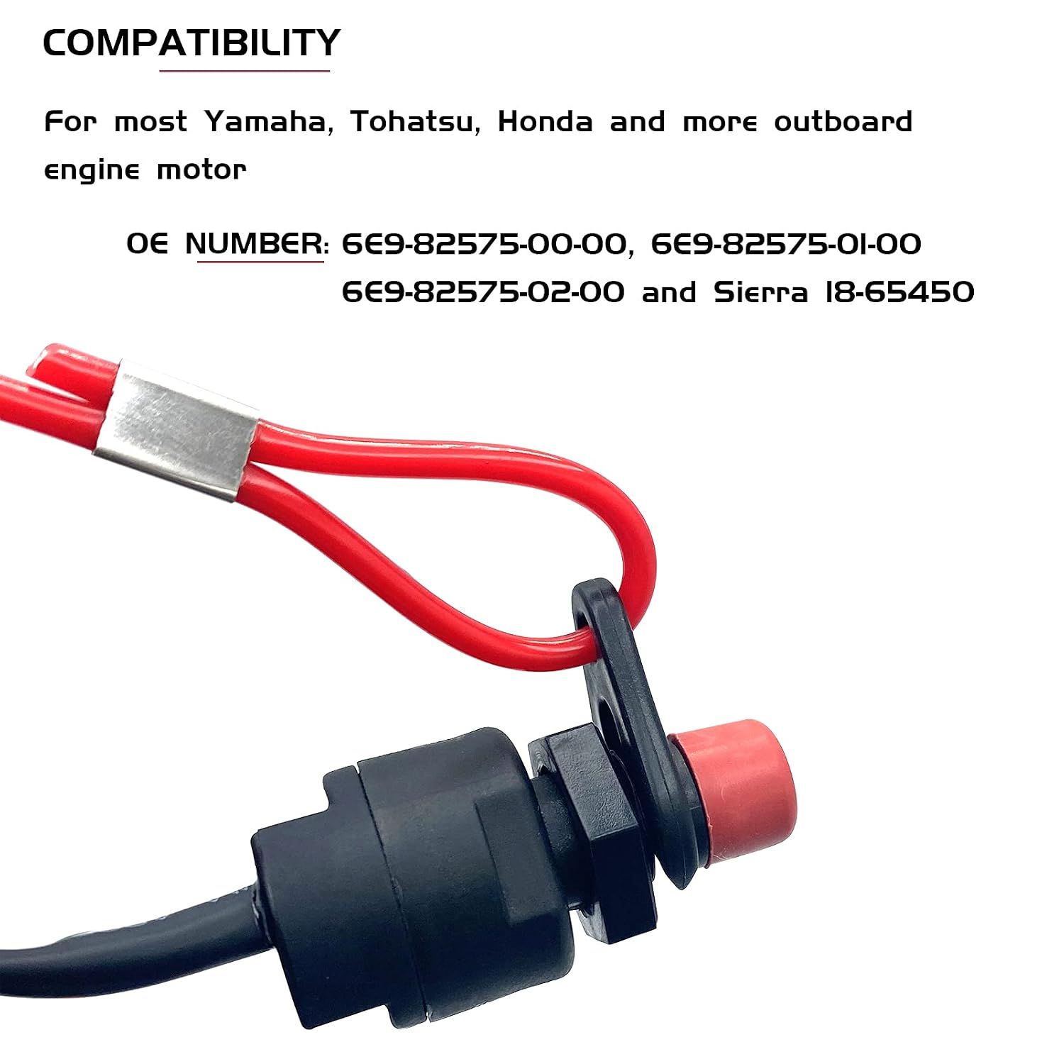 Boat Engine Emergency Stop Switch with Safety Tether Lanyard, Replacement Kill Switch Key for Yamaha, Tohatsu and Honda, 140 cm, Red — image 5