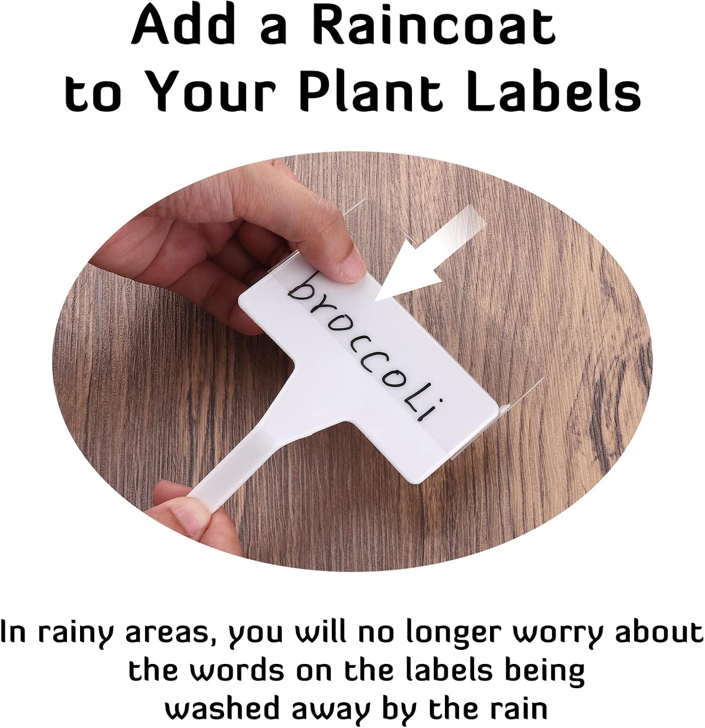 28 Pack Outdoor Plant Label, Large Waterproof Plastic Plant T-Type Tags, Durable Nursery Garden Markers, Perfect for Herbs, Flowers, Vegetable (Height 11.8'') — image 2