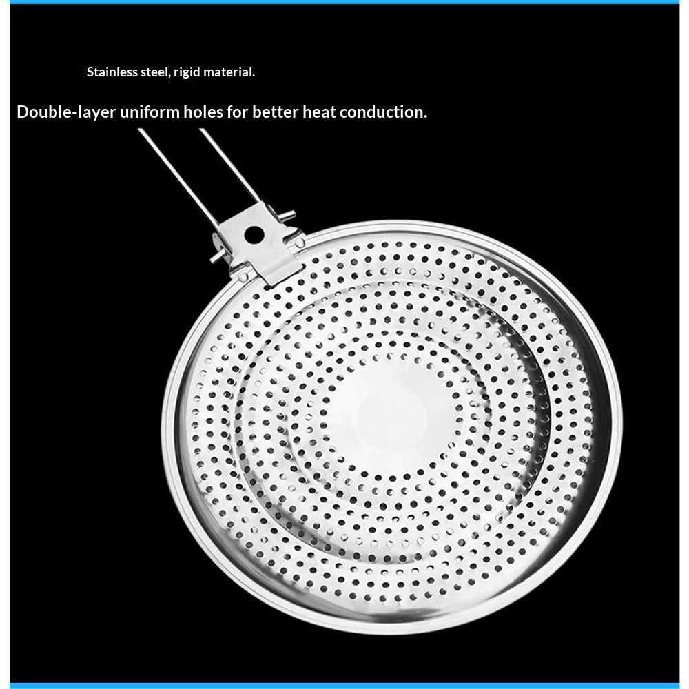 Heat diffuser for gas stove Stainless Steel Heat Diffuser Plate for Gas & Electric Stove โ Simmer Plate, Flame Tamer & Reducer for Even Heat โ image 4
