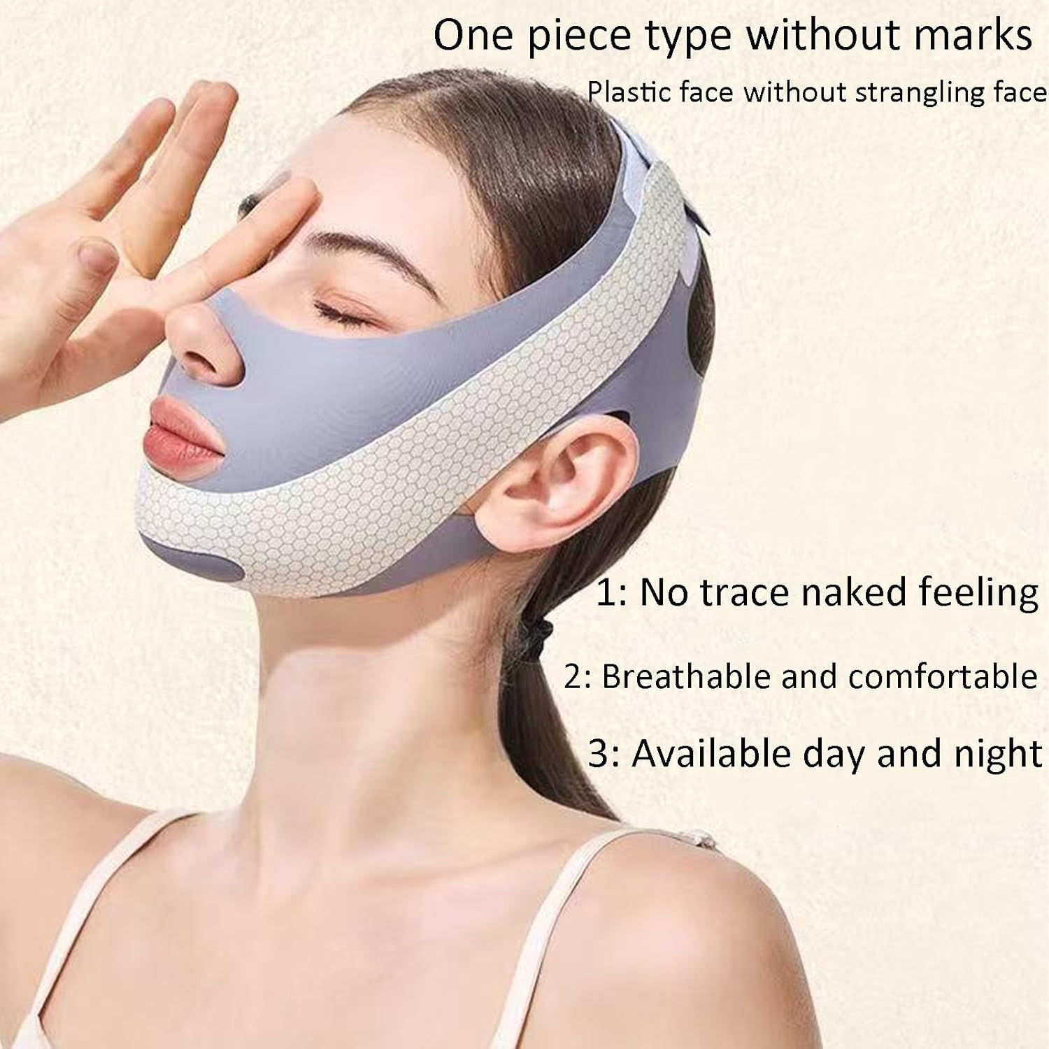 V Line Lifting Mask Chin Strap For Sleeping Reusable,Face Lift Tape Face Slimmer For Women,Jaw Trainer(Pink. Black. Blue)Variety Of Options.(Pink,2PCS) — image 2
