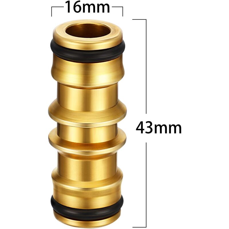 2 Pack Brass Garden Hose Connector For Garden Hose Tap (Double Male Brass Connector) โ image 2