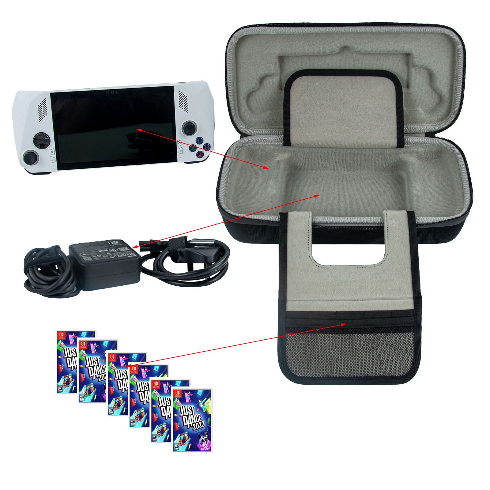Eva Hard Shell Case Compatible with ASUS Gaming Handheld,Shockproof,Stylish and Durable Waterproofs (Black)