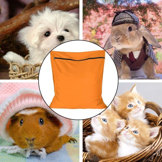 Pet Laundry Wash Bag, Large Twill Polyester Zippered Mesh Bag For Dog Cat Rabbit Bedding And Clothes, Prevents Pet Hair Clogs, Orange L, 70 x 80 cm โ image 5