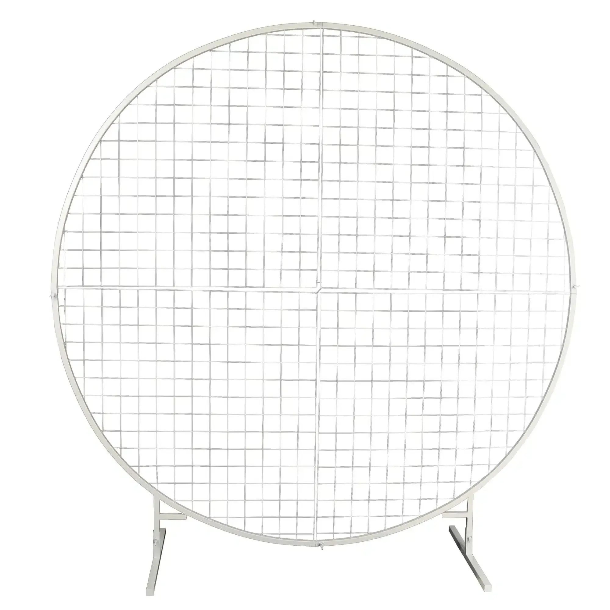 Sturdy Circular Flower Wall / Event Stand 200cm Diameter (White Frame)