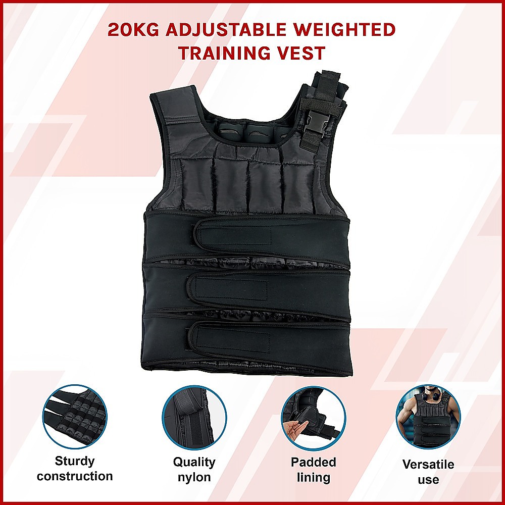 20Kg Adjustable Weighted Training Vest โ image 3
